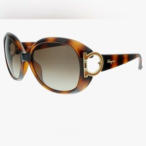 AUTHENTIC 2302 Salvatore Ferragamo  SF668S  Leopard   57-17-125 S Sunglasses